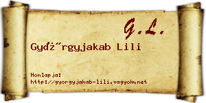 Györgyjakab Lili névjegykártya